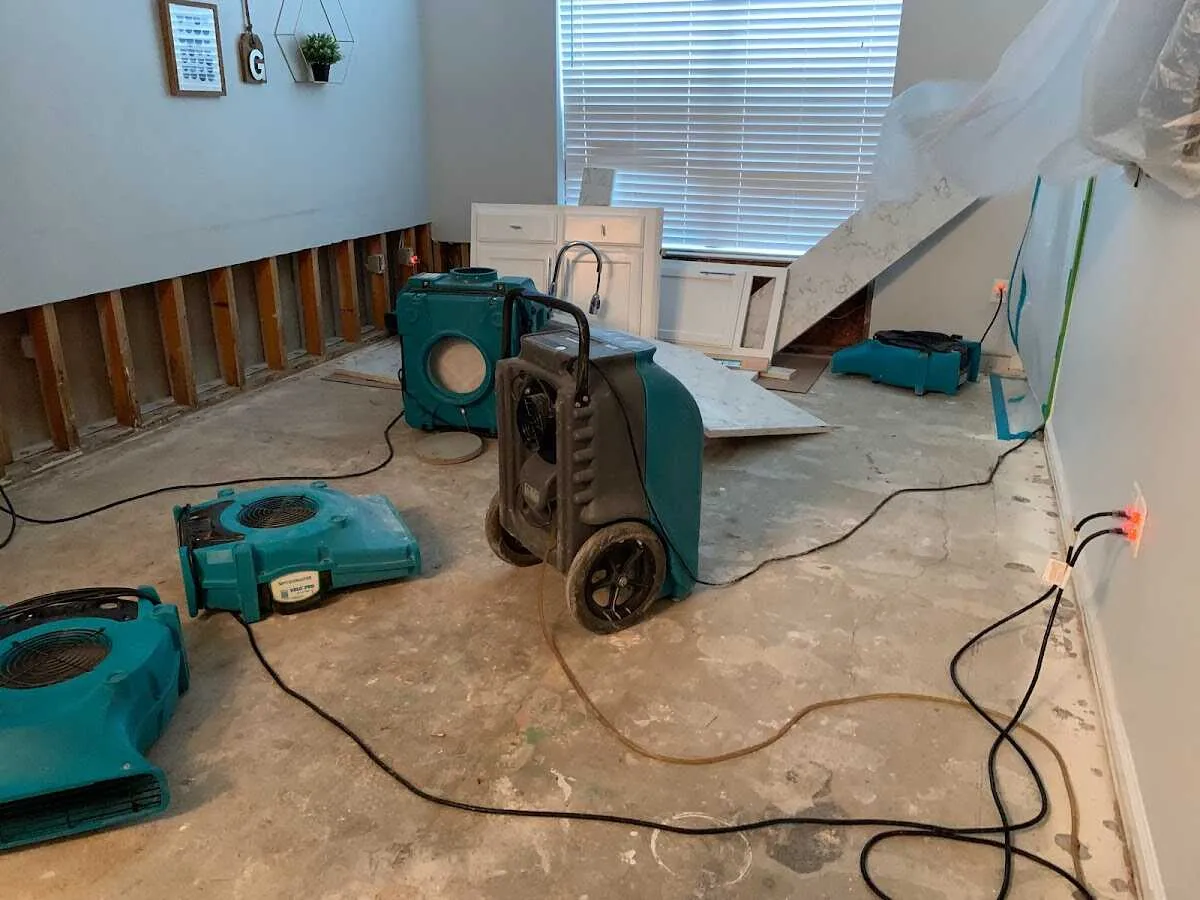 Dehumidifier in flood-cut room for Water Extraction & Removal in Ringwood